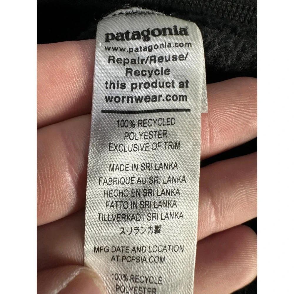 Patagonia Better Sweater Vest Large Black Performance Hiking Outdoor No Logo